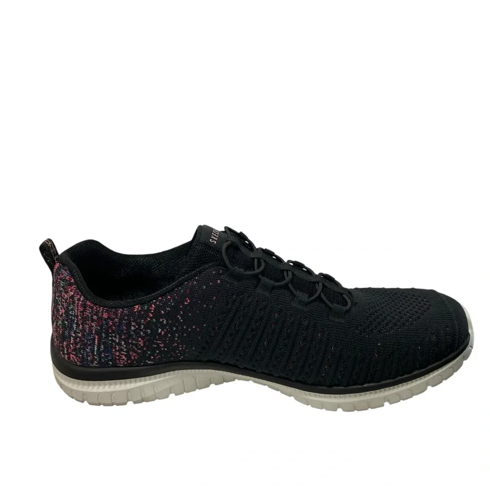 Skechers Virtue Memory Foam Wide‎ Fit Womens 11 Black Comfort Sports Running